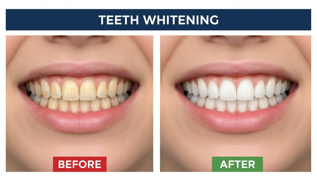 Teeth whitening before and after transformation at Joysmile Dental Clinic Juja